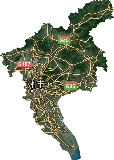 廣州市衛(wèi)星圖