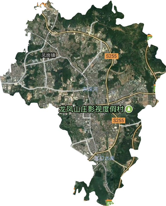 鳳崗鎮(zhèn)衛(wèi)星圖