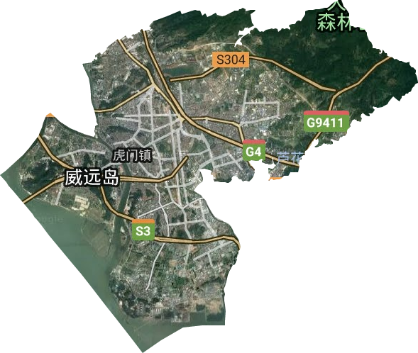虎門鎮衛星圖