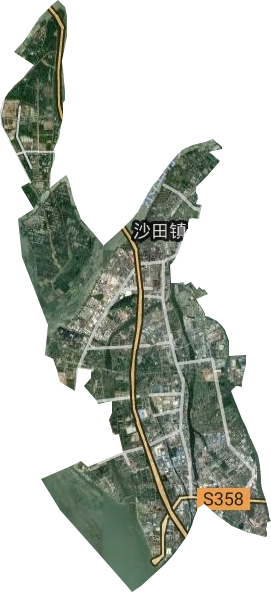 沙田鎮衛星圖