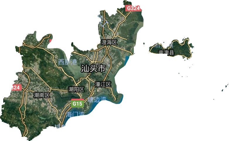 汕頭市衛星圖