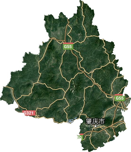 肇慶市衛(wèi)星圖