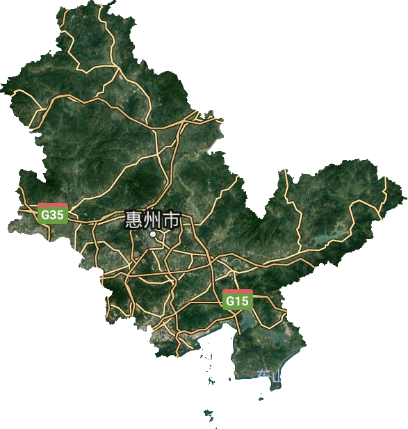 惠州市衛星圖