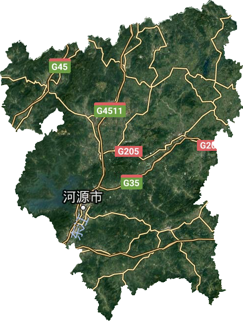 河源市衛(wèi)星圖