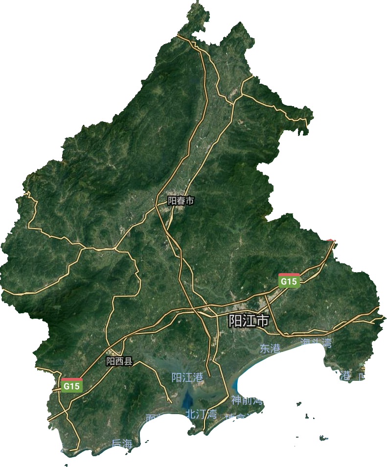 陽江市衛(wèi)星圖