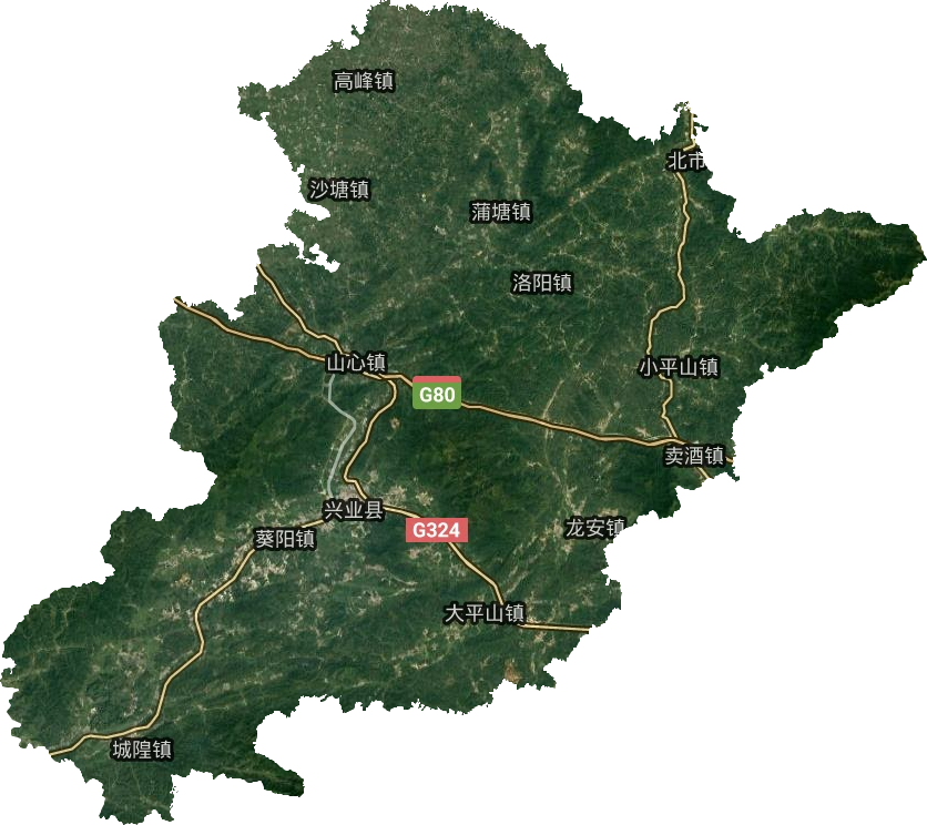 興業縣衛星圖