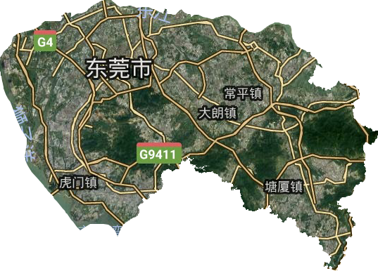 東莞市衛(wèi)星圖