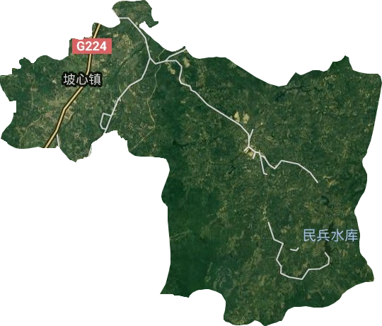 坡心鎮衛星圖