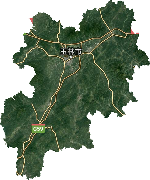 玉林市衛星圖