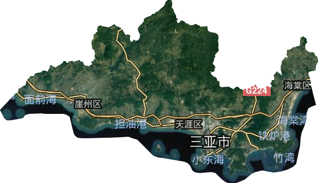 三亞市衛(wèi)星圖