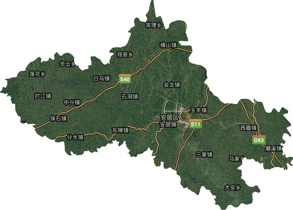 安居區衛星圖