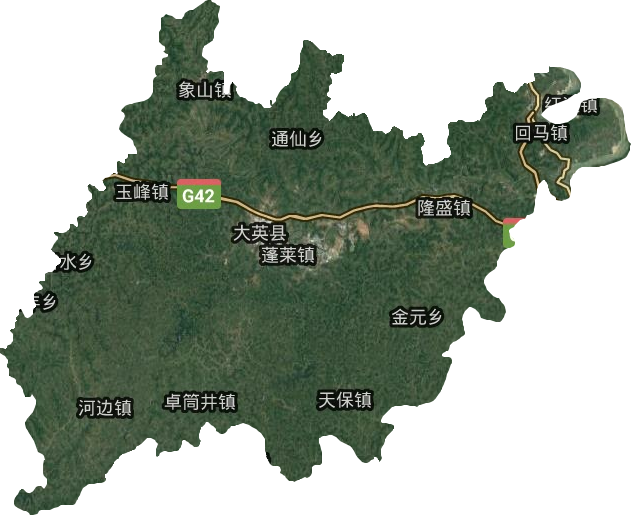 大英縣衛(wèi)星圖