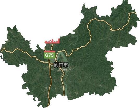 閬中市衛星圖