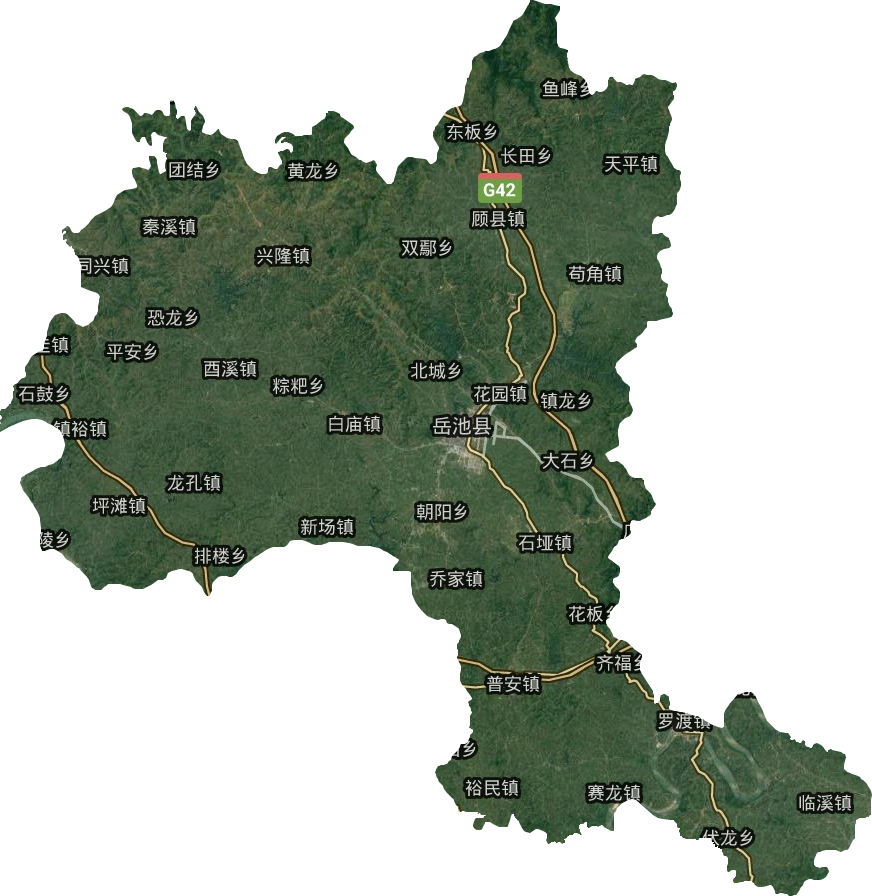 岳池縣衛(wèi)星圖