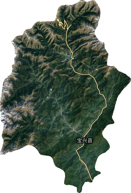 寶興縣衛星圖