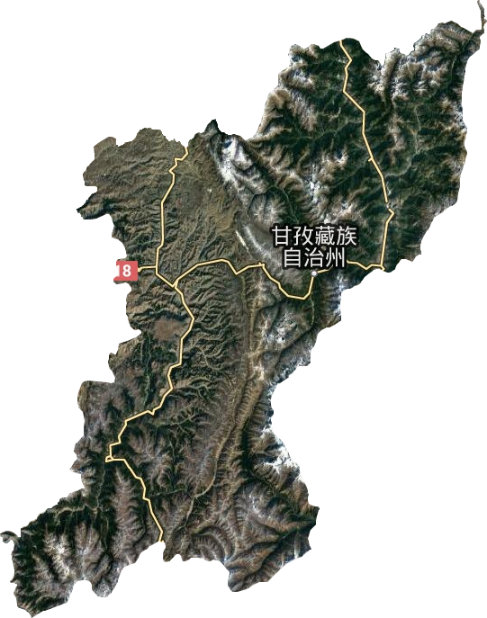 康定市衛星圖