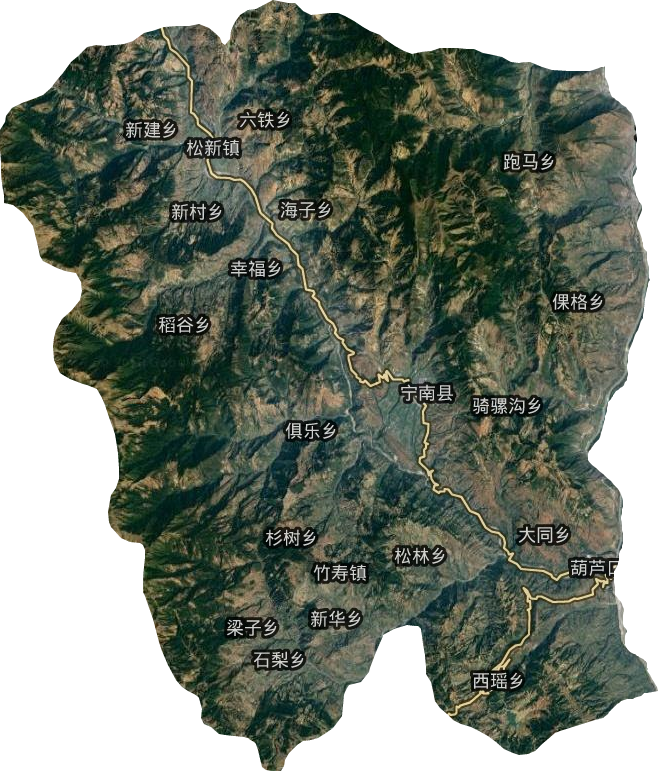 寧南縣衛星圖