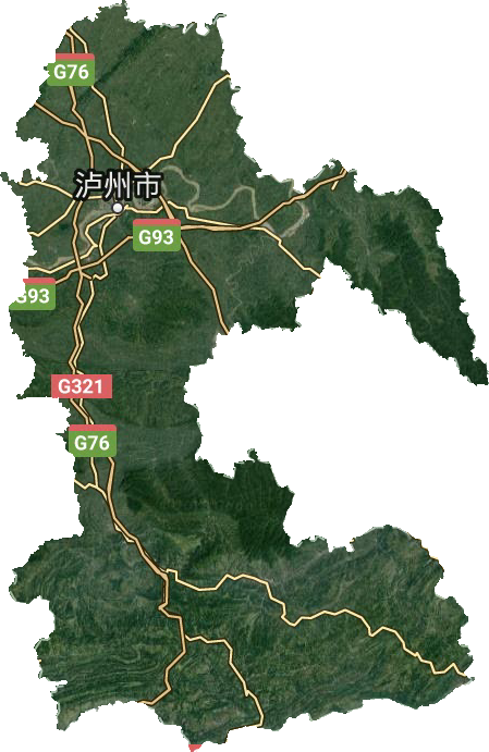 瀘州市衛星圖