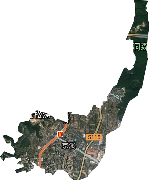 京溪街道衛星圖