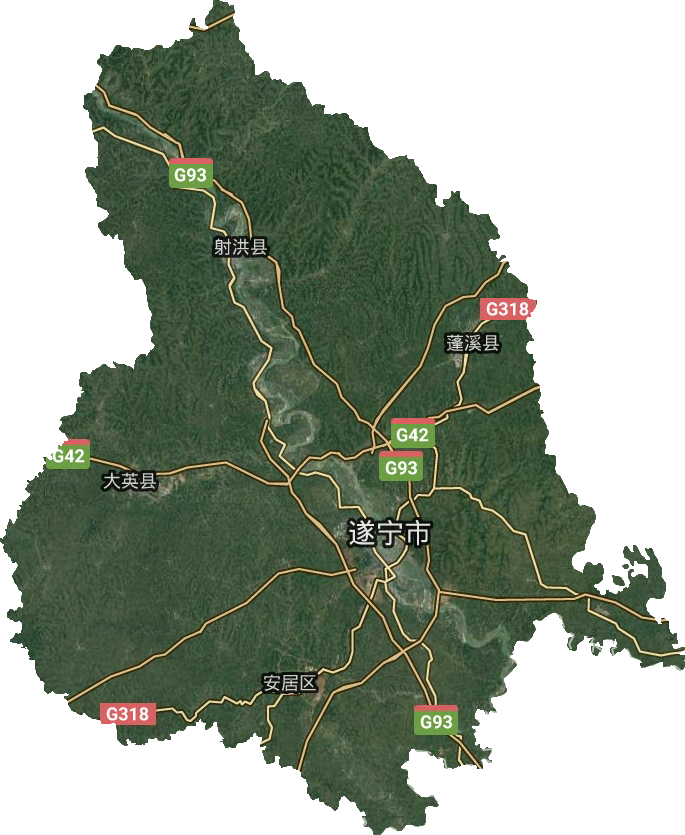 遂寧市衛(wèi)星圖