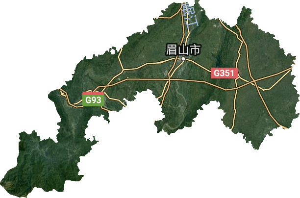 眉山市衛星圖