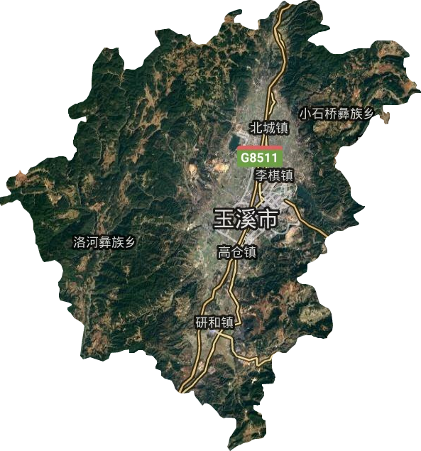 紅塔區(qū)衛(wèi)星圖