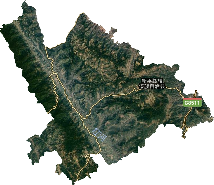 新平彝族傣族自治縣衛(wèi)星圖