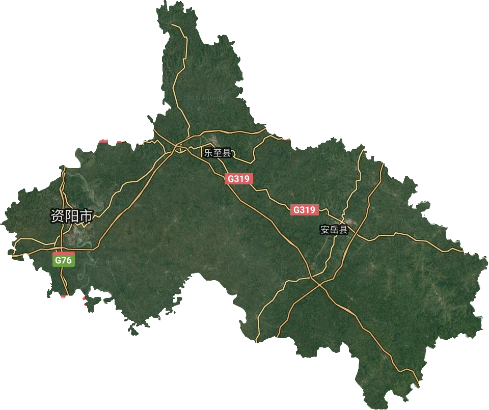 資陽市衛星圖