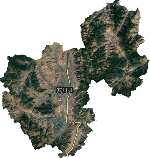 賓川縣衛(wèi)星圖