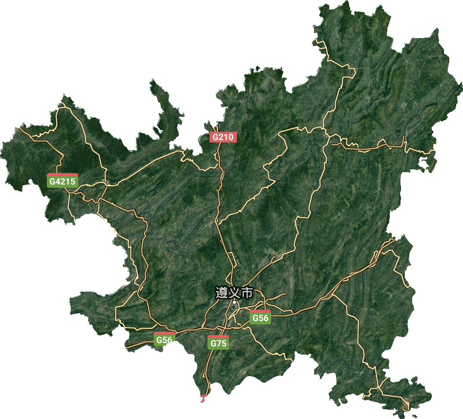 遵義市衛星圖