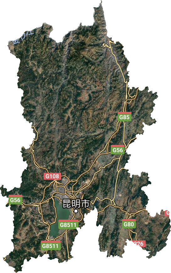 昆明市衛星圖
