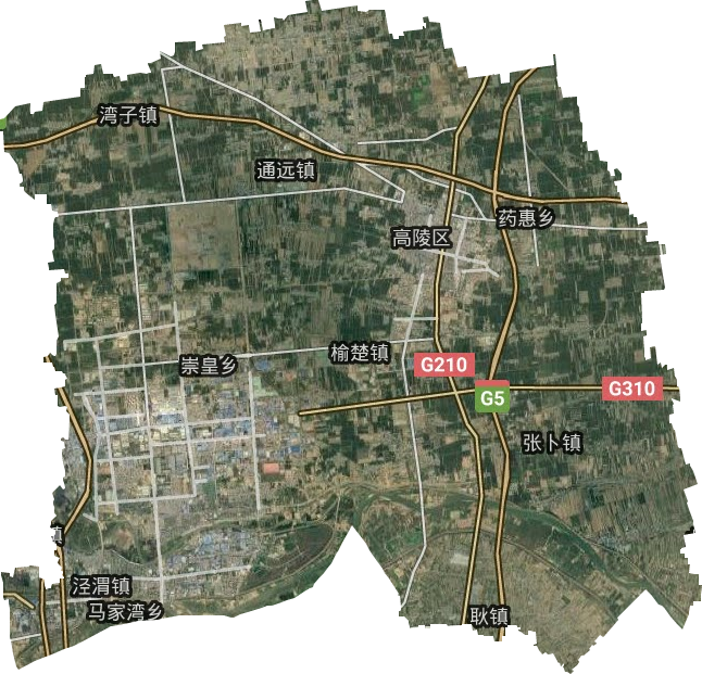 高陵區衛星圖