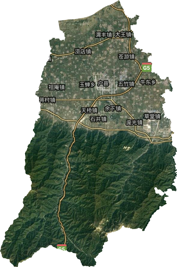 鄠邑區(qū)衛(wèi)星圖