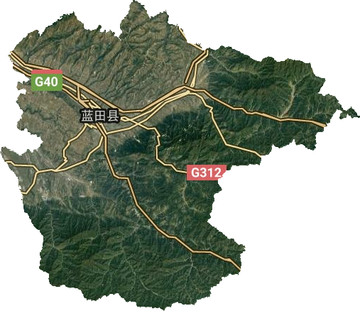 藍(lán)田縣衛(wèi)星圖