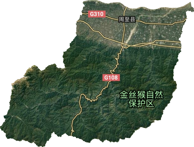 周至縣衛星圖