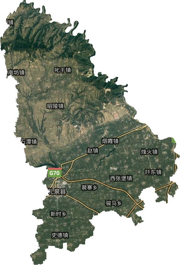 禮泉縣衛星圖