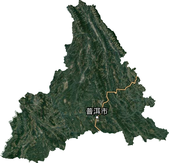 普洱市衛星圖