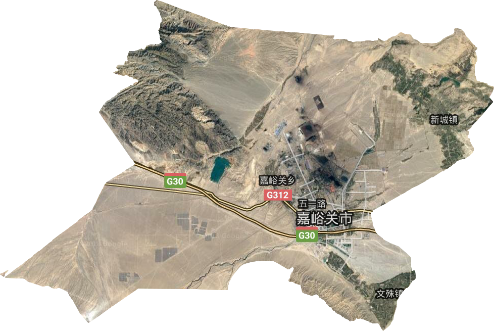 嘉峪關市衛星圖