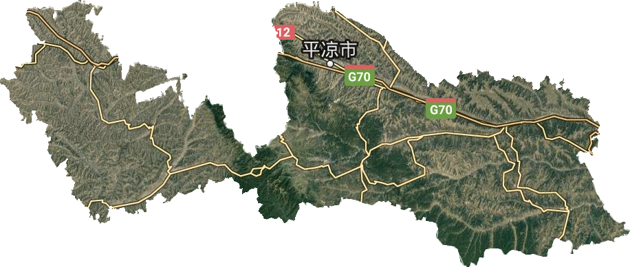 平?jīng)鍪行l(wèi)星圖