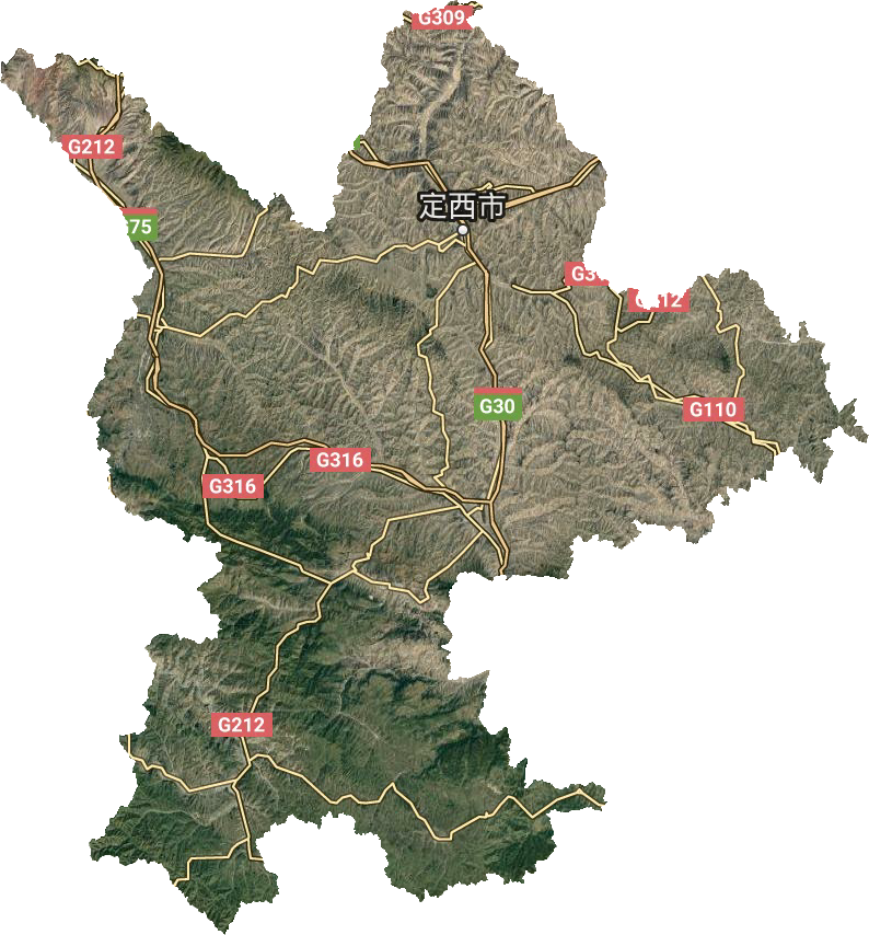 定西市衛星圖