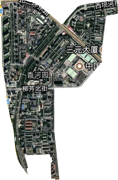 香河園街道衛星圖
