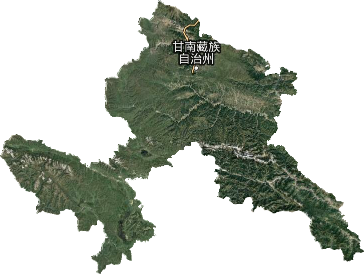 甘南藏族自治州衛(wèi)星圖