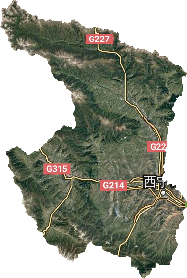 西寧市衛星圖