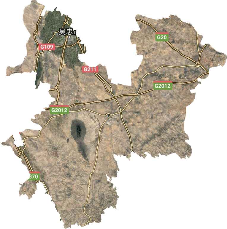 吳忠市衛星圖