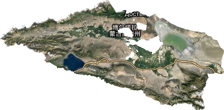 博爾塔拉蒙古自治州衛(wèi)星圖