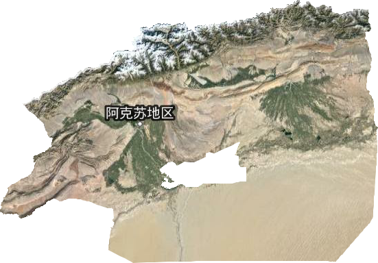 阿克蘇地區衛星圖