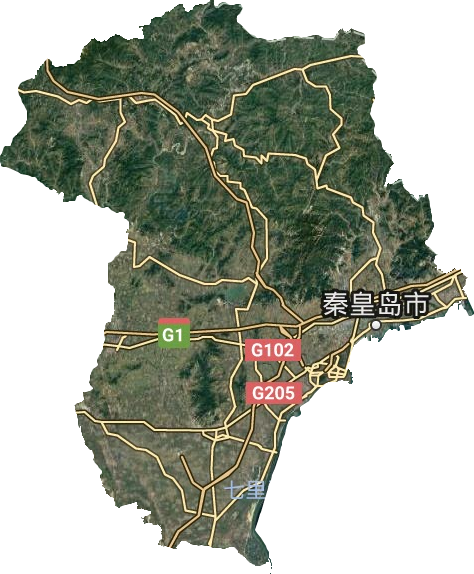 秦皇島市衛(wèi)星圖