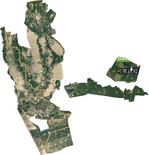 可克達拉市衛星圖