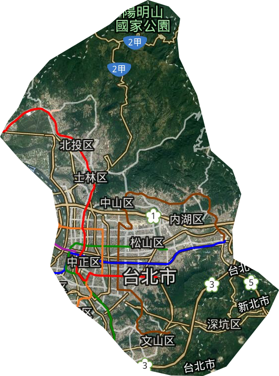 臺北市衛星圖