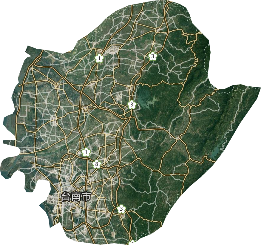 臺南市衛星圖